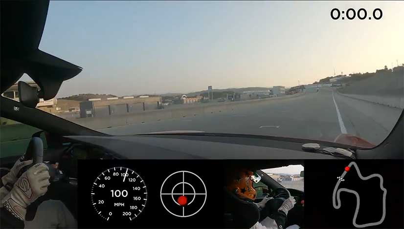Laguna Seca’da Tesla Model S’den araç içi görüntüler.
